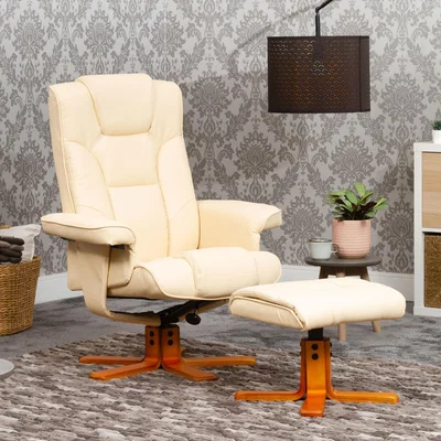 The Range Irvine Swivel Recliner - White