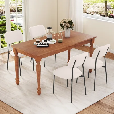 The Range Set of 4 Upholstered Kitchen Chairs - White