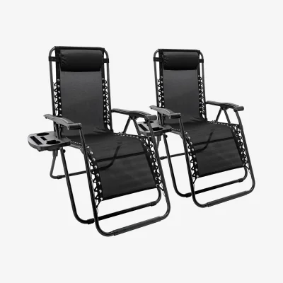 The Range 2 Piece Zero Gravity Chair Set - Black