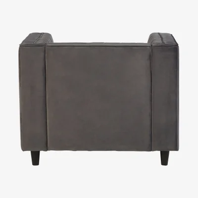 The Range Farah Grey Velvet Chair - Grey