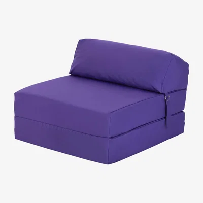 The Range Water Resistant Guest Foldable Z Bed Chair with Headrest - Purple