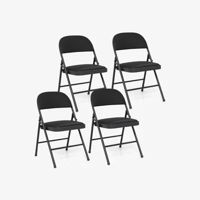 The Range Padded Party Chairs Folding Chairs - Black / 16kg