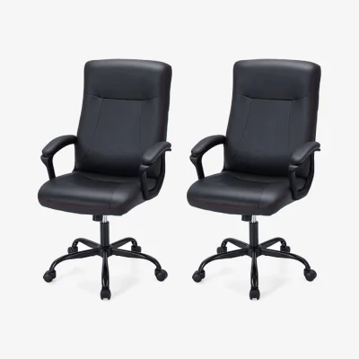 The Range Set of 2 Swivel Task Chairs - Black