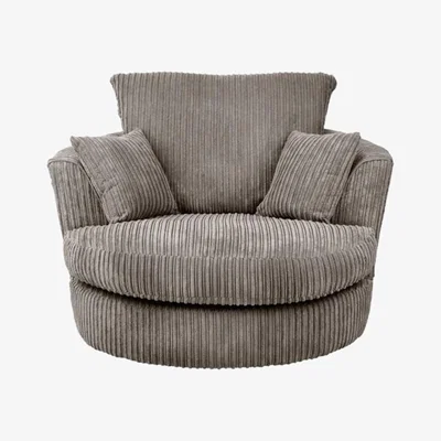 The Range Lennox Swivel Chair - Grey