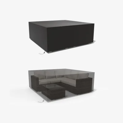 The Range Patio Rectangular Table Chair Rain Cover - Black