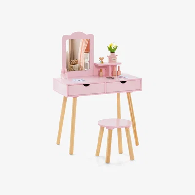 The Range Princess Makeup Dressing Table Chair Set - Pink