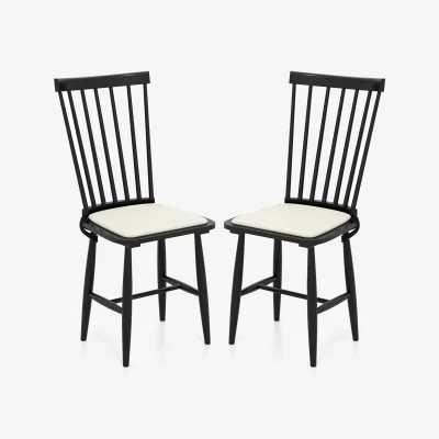 The Range Set of 2 Farmhouse Wooden Chairs