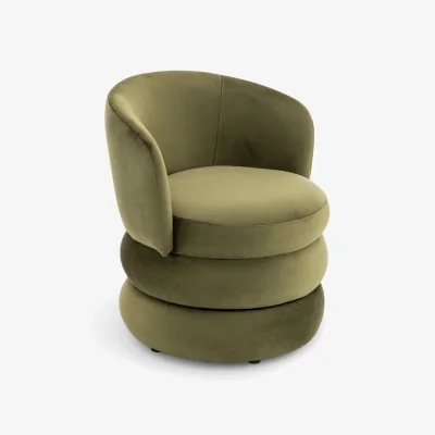 The Range Velvet Sage Green Tilly Accent Swivel Chair - Sage Green
