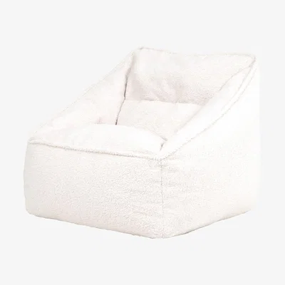 The Range icon Natalia Borg Armchair Bean Bag, Giant Fluffy Bean Bag Chair - Off-white