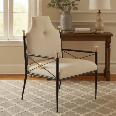 The Range Monroe High Back Chair - Brown