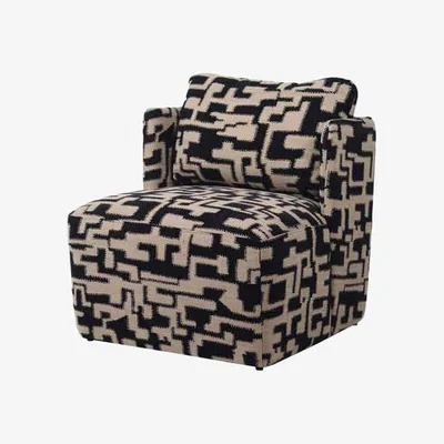 Rockett St George Fabulous Monochrome Pattern Club Chair