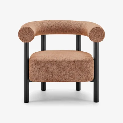 The Range Mirabel Fabric Accent Tub Chair - Orange