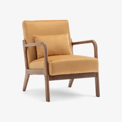 The Range Velvet Gold Hertford Accent Chair - Gold