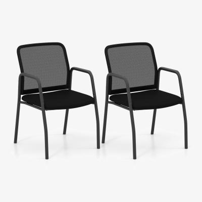 The Range Set of 2 Reception Chairs - Black