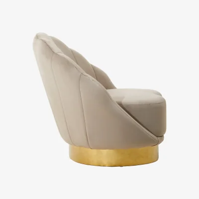 The Range Biarritz Mink Velvet Chair - Mink