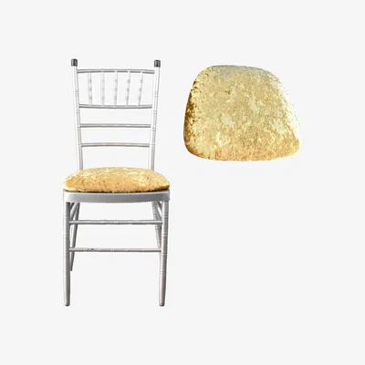 The Range Velvet Chair Seat Cover - Gold