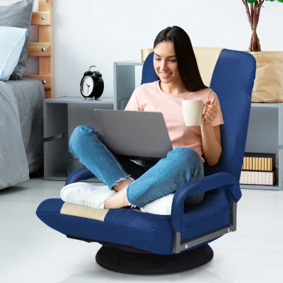 The Range Foldable Floor Chair - Blue