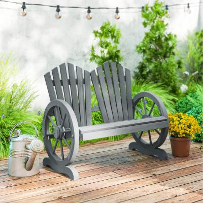 The Range Outsunny Comfortable Fir Logs Love Chair - Grey