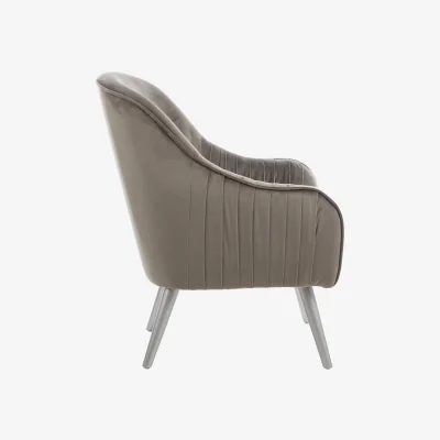 The Range Louxor Grey Velvet Chair - Grey
