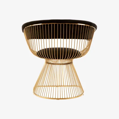 The Range Vogue Black Velvet And Gold Finish Chair - Black