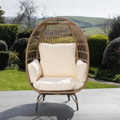 The Range Sunelle Oval Shaped Standing Egg Chair - Cream