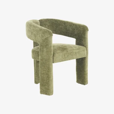 The Range Chenille Upholstered Occasional Chair - Green