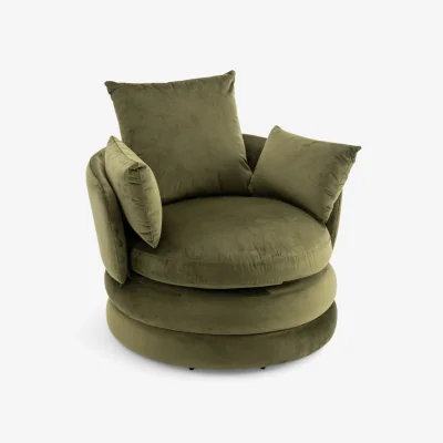 The Range Velvet Sage Green Teri Accent Swivel Chair - Sage Green