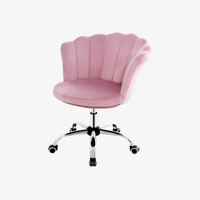 The Range Vanity Chair Velvet Arm Chair - Pink