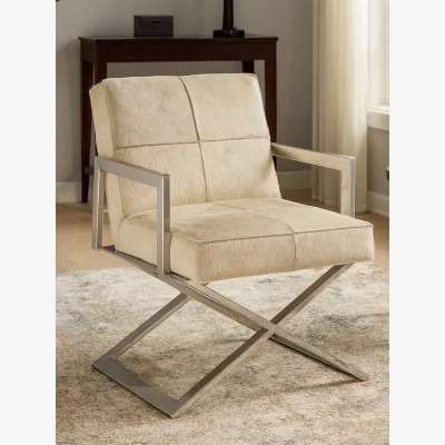 The Range Kensington Townhouse Genuine Grey Leather Chair - Grey