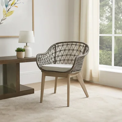The Range Cefena Black and White Butterfly Chair - Natural