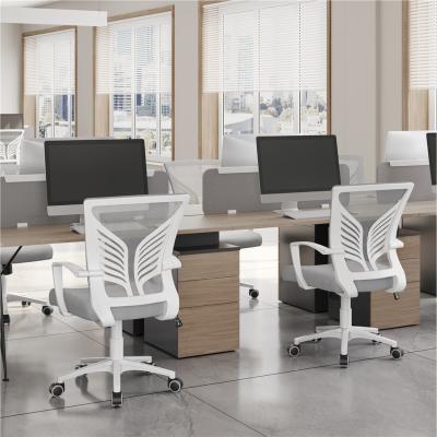 The Range Adjustable Computer Chair with Lumbar Support - Grey / 2PCS