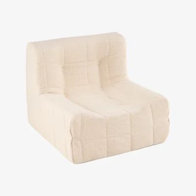 The Range Armless Bean Bag Chair - White