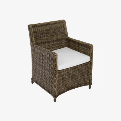 The Range Saint Tropez Rattan Chair - Brown/White