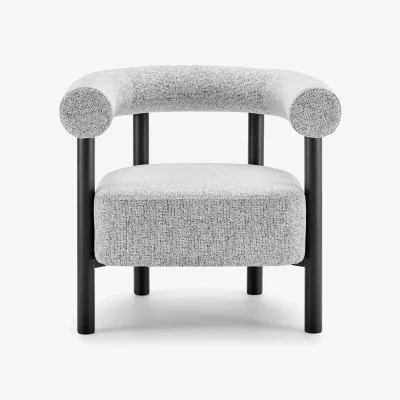 The Range Mirabel Fabric Accent Tub Chair - Grey