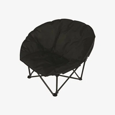 The Range Deluxe Black Padded Folding Moon Chair - Black