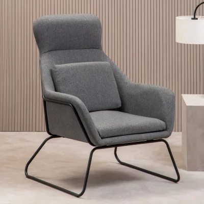 The Range Stockholm Grey Fabric Chair - Grey