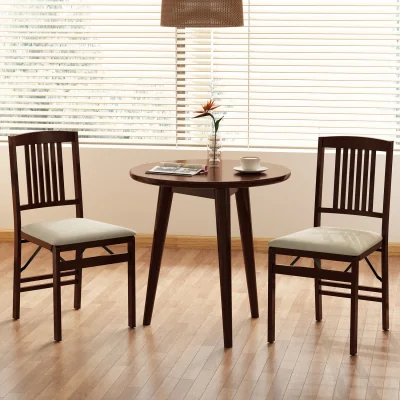 The Range Set of 2 Foldable Kitchen Chairs - Beige
