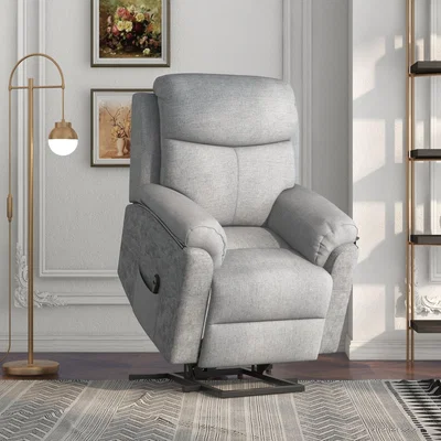 The Range Electric Power Lift Chair with Remote Control and Side Pocket - Grey