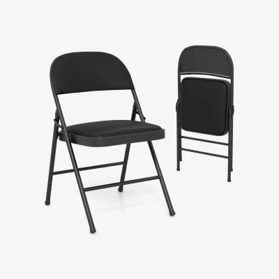 The Range 1 Pack Folding Padded Party Chairs - Black