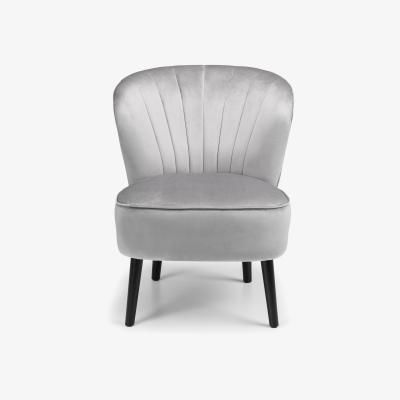 The Range Coco Velvet Accent Chair - Grey