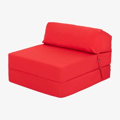 The Range Water Resistant Guest Foldable Z Bed Chair with Headrest - Red