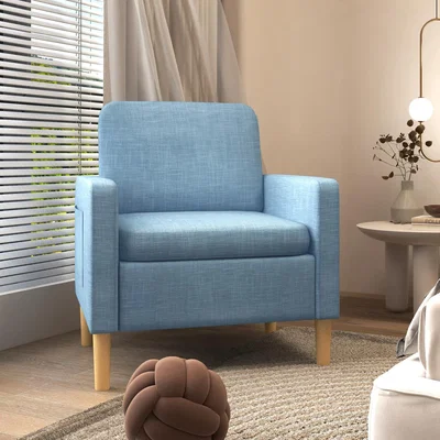 The Range Modern Armchair Fireside Chair Upholstered Accent Chair 839-732V71LB - Blue