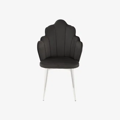 The Range Tian Black Velvet Chair - Black