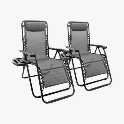 The Range 2 Piece Zero Gravity Chair Set - Grey