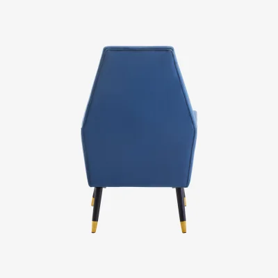 The Range Loretta Midnight Blue Velvet Button Detail Chair - Blue