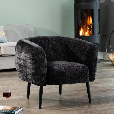 The Range Adelanto Fabric Accent Chair - Black