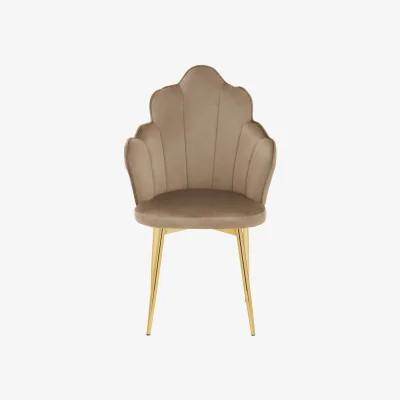 The Range Tian Mink Velvet Chair - Brown