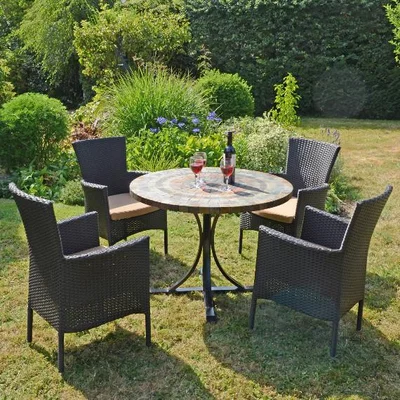 The Range Monterey Table with 4 Stockholm Chairs - Brown