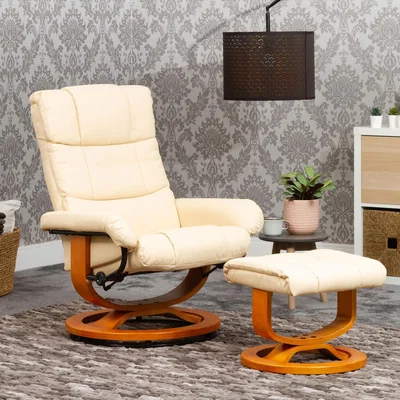 The Range Hayward Swivel Recliner - White