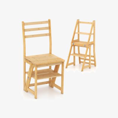 The Range Convertible Step Stool and Chair with Safety Locks for Adults - Brown